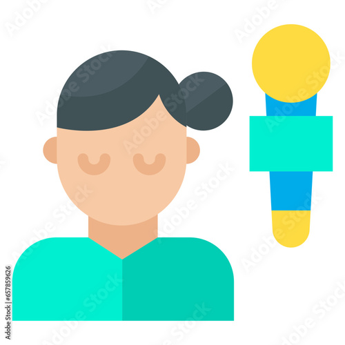 Flat News Journalist icon