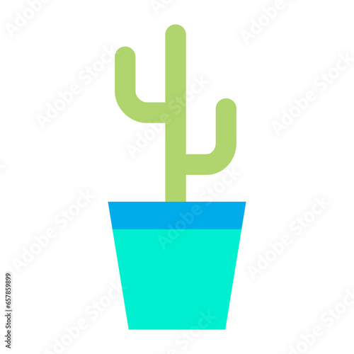 Flat Pot Plant icon