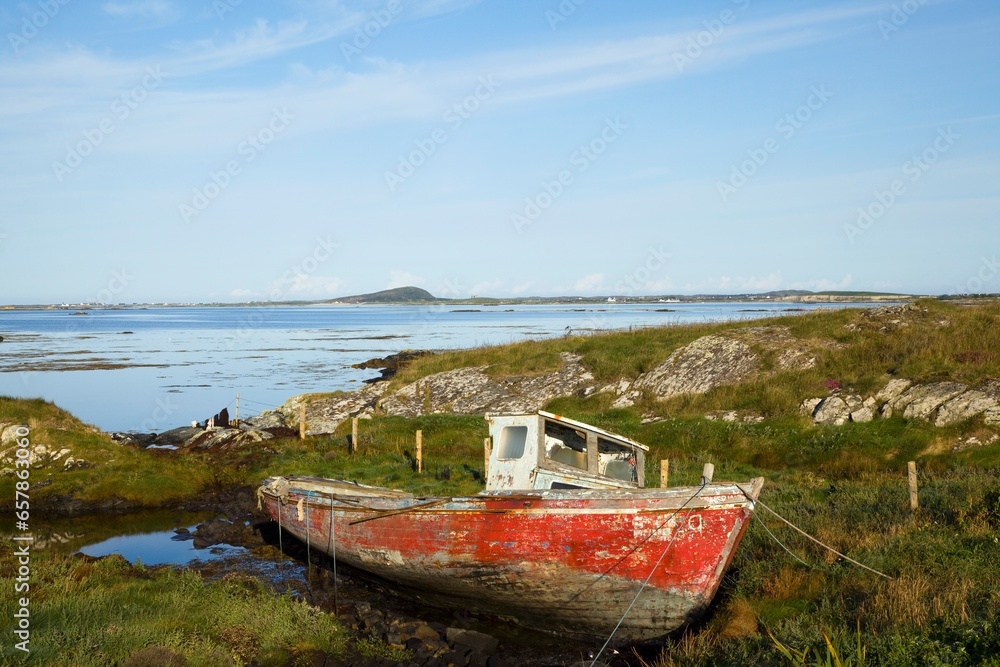 Abandoned Old Boat; Roundstone, County Galway, Ireland Abandoned Old Boat; Roundstone, County Galway, Ireland