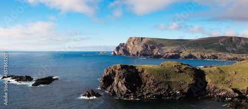 Seaside Cliffs; Glencolumbkille, County Donegal, Ireland photo