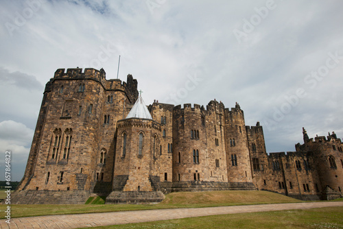 Alnwick Castle (Used As A Stand-In For Harry Potter's Hogwarts); Alnwick, England photo