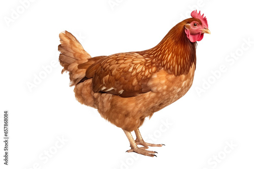 Realistic Chicken Photography Isolated on Transparent Background