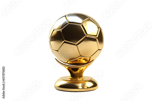 3D Sports-Themed Trophy Icon Isolated on Transparent Background