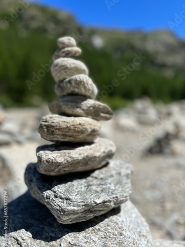 Beautiful Alps and mountain hiking in Italy. 