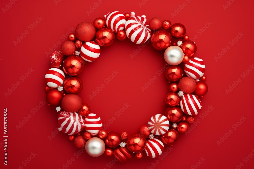 christmas wreath with red ribbon candy christmas wreath with red ribbon candy