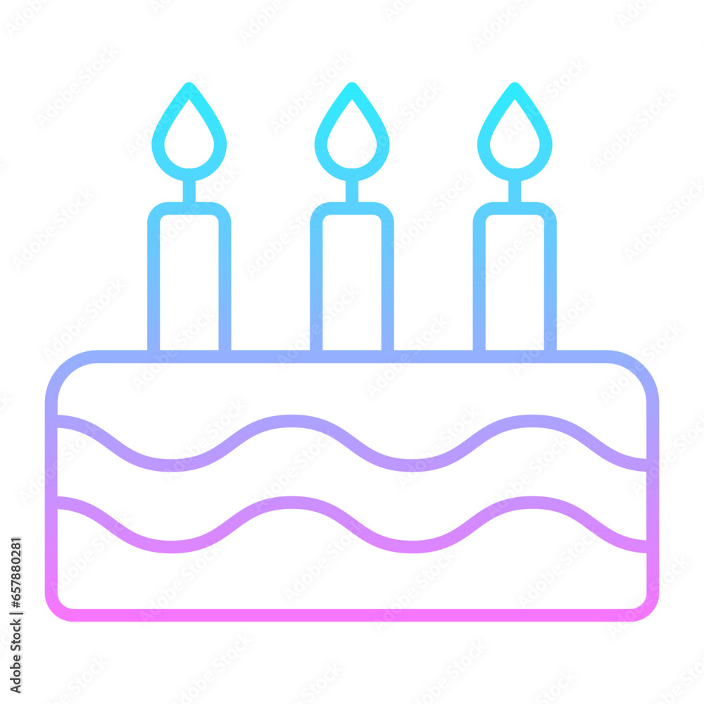 Fototapeta premium Cake Gradient Icon