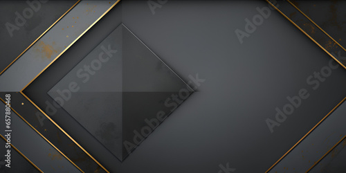 Abstract grey wallpaper background with golden elements