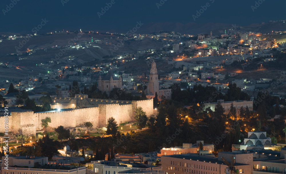 Jerusalem Old City at night