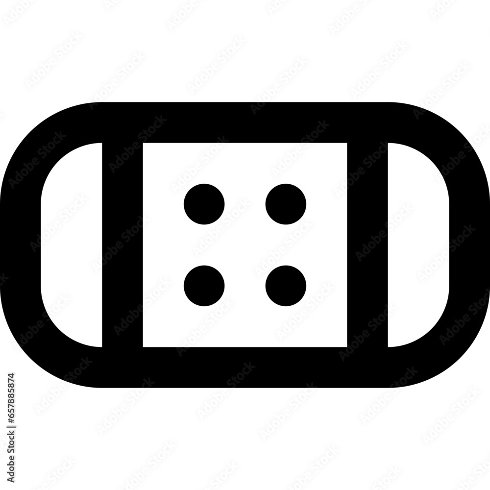 BandAid icon, Adhesive bandage symbol, Medical aid icon, First aid