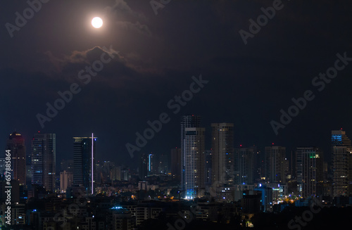 Full moon over Tel Aviv