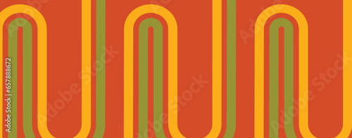 retro vintage 70s style stripes background poster lines. shapes vector design graphic 1970s retro background. abstract stylish 70s era line frame illustration