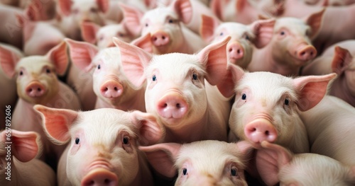 Photo of Hundreds of Pig Pens, Rendered in the Soft-Focus Portraiture