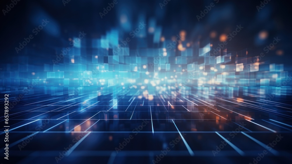 Fototapeta premium abstract background that represents the limitless possibilities and horizons of IT technology in the future, pushing the boundaries of innovation