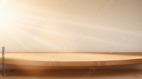 Anamorphic Wooden Shelf Background
