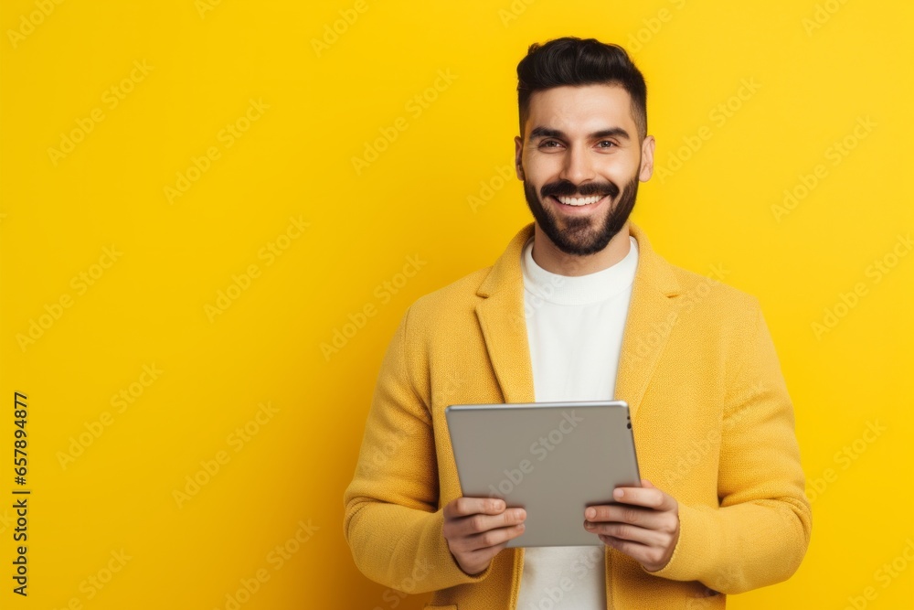 Young Person with a Tablet Computer in Hand Young Person with a Tablet Computer in Hand