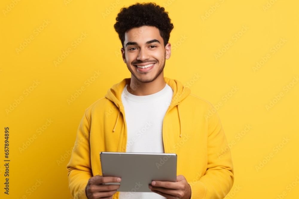 Young Person with a Tablet Computer in Hand Young Person with a Tablet Computer in Hand
