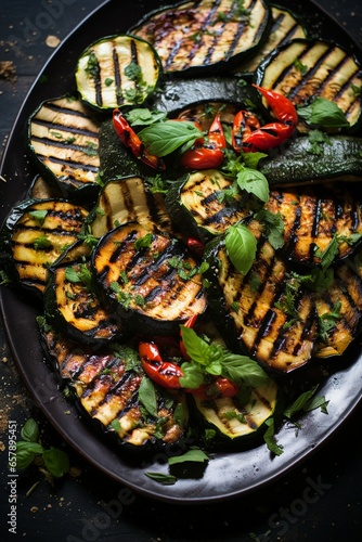 Antipasti of zucchini, eggplant and paprika