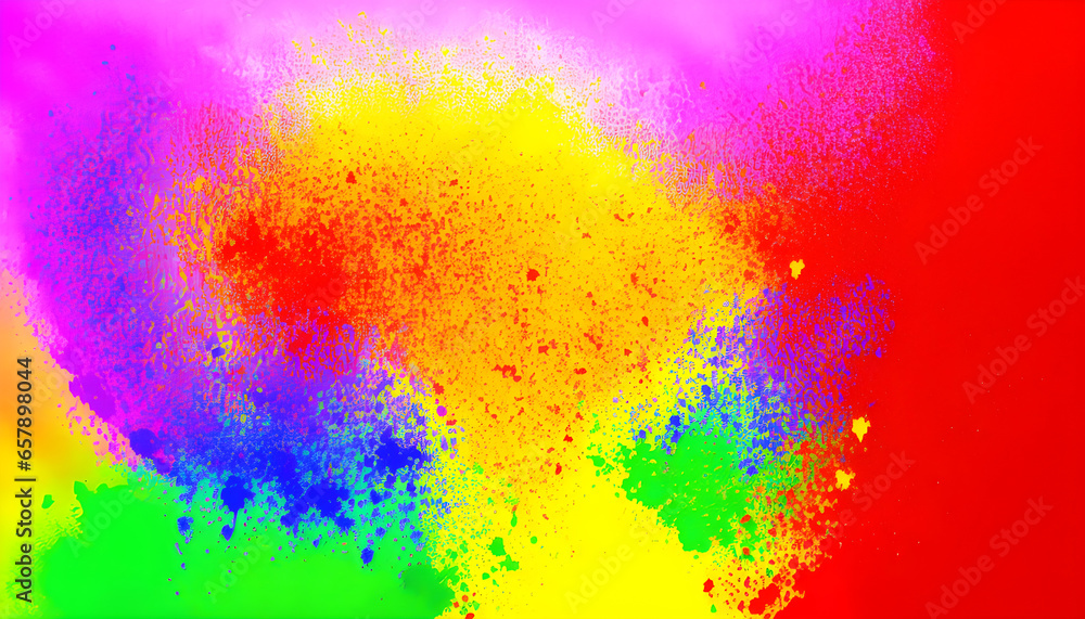 abstract and colorful paintings for the celebration of the arrival of spring at the holi festival, concept Religion and Culture, generative ai
