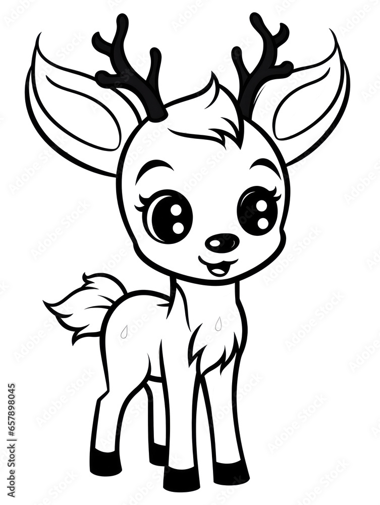 Christmas Colouring page Reindeer Christmas Colouring page Reindeer