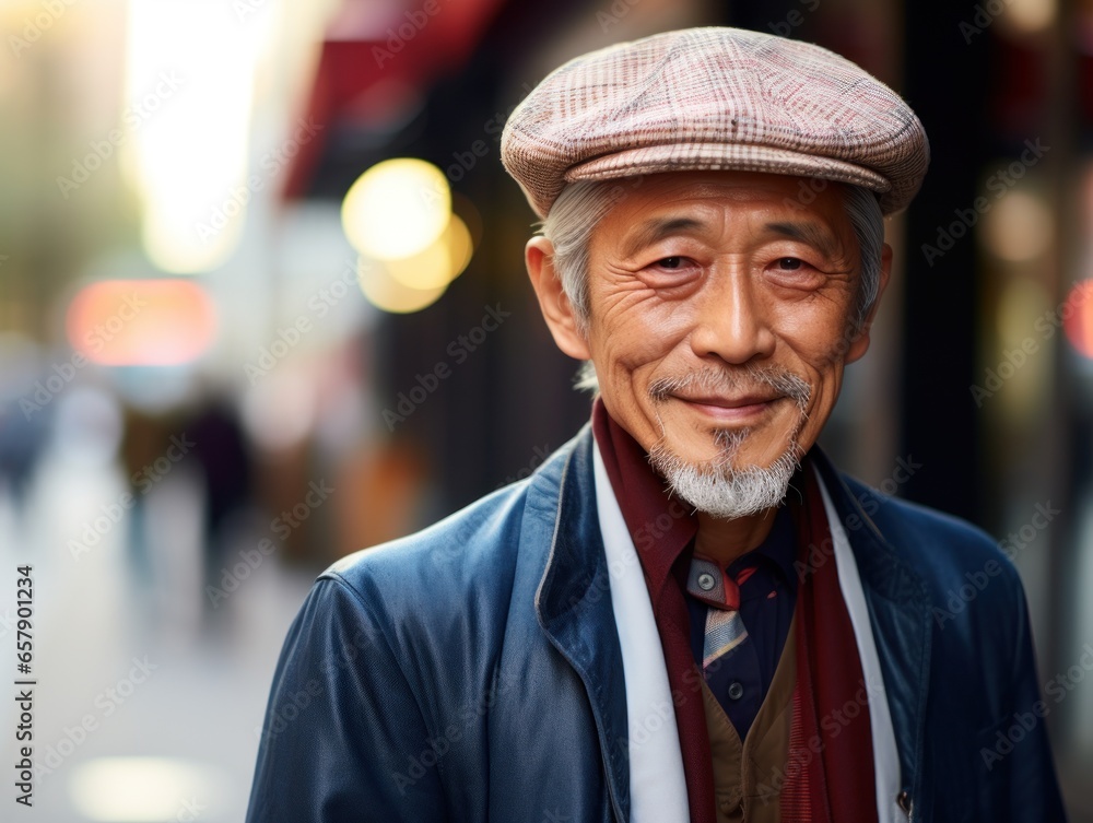 Portrait of a Japanese Stylish Elderly Man Portrait of a Japanese Stylish Elderly Man