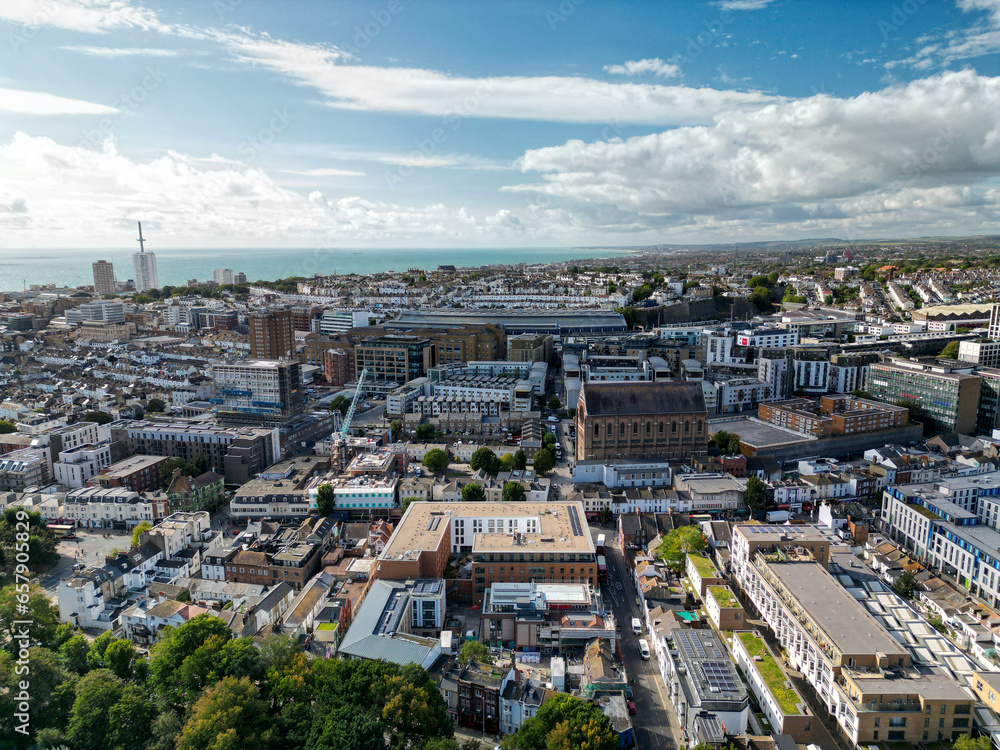 Brighton Aerial view Coleman street Drone shot
