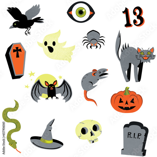 Halloween Pattern Elements photo