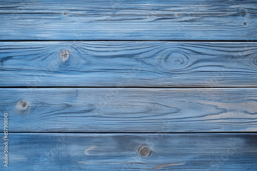 Wood texture background, blue wooden planks. Grunge washed wood table pattern top view