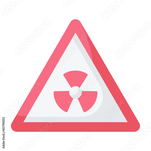 Radiation Pollution  Flat Icon photo