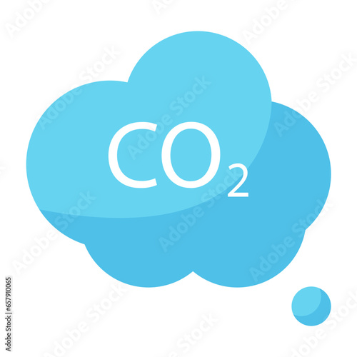 Carbon Dioxide Flat Icon