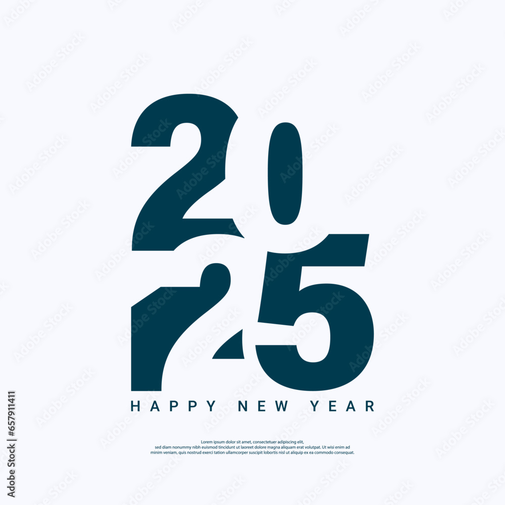 2025 Happy New Year Background Design.