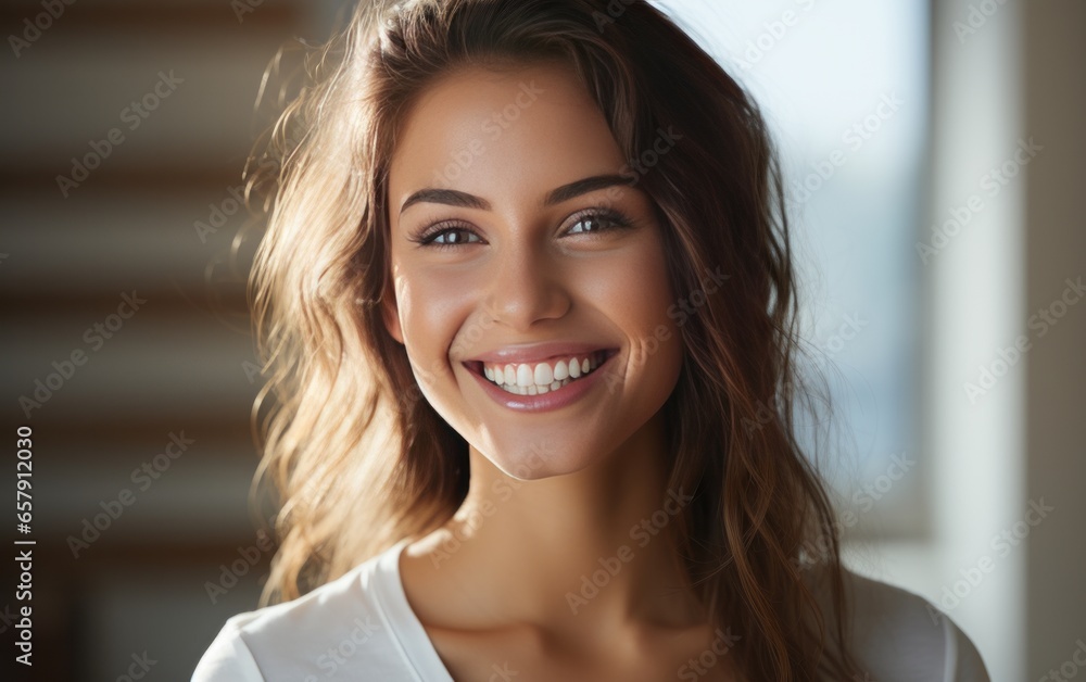 A close-up of the Girl's smile