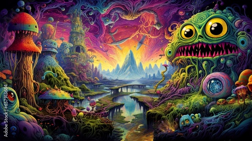 wonderful colorful world of trippy things - generative ai