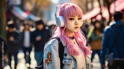 portrait of a Japanese girl in Harajuku Japan