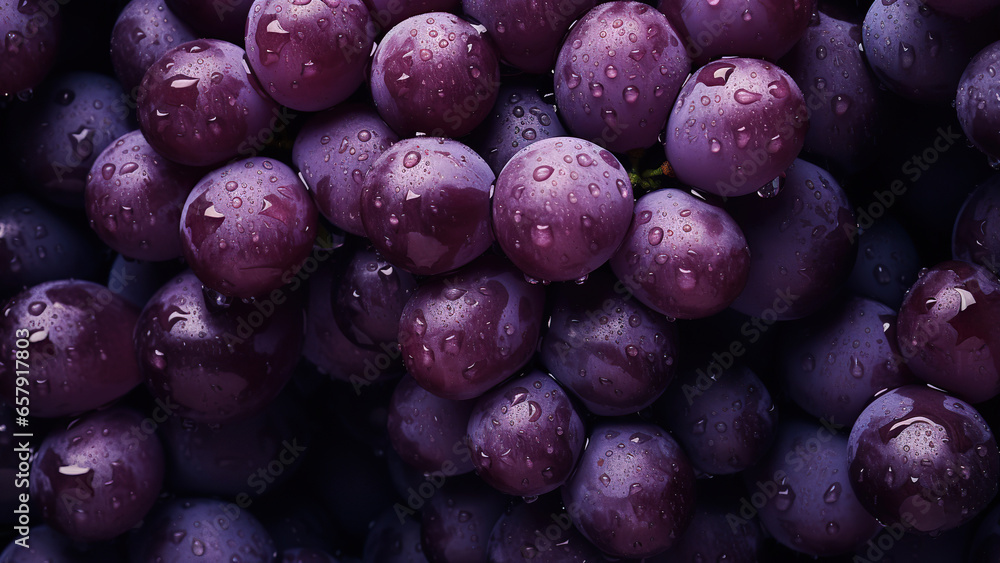 Juicy purple grapes. Background of grapes - obrazy, fototapety, plakaty 