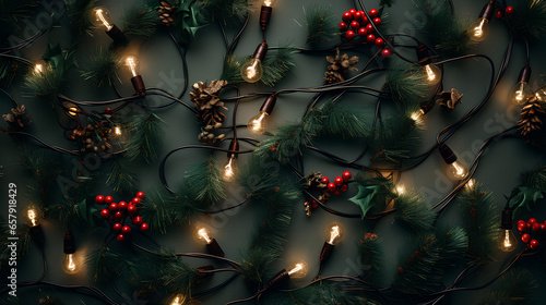 Colorful and quality garlands of lights. Plain background.