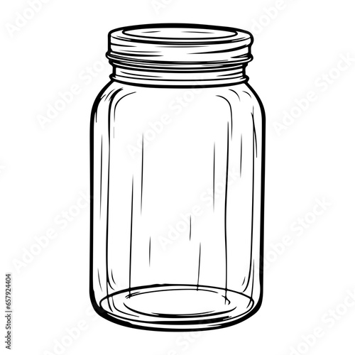 bottles and containers sketch drawing, Jar bottle cartoon drawing