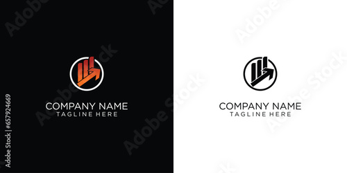 Creative bussines and financial logo design with modern concept| premium vector