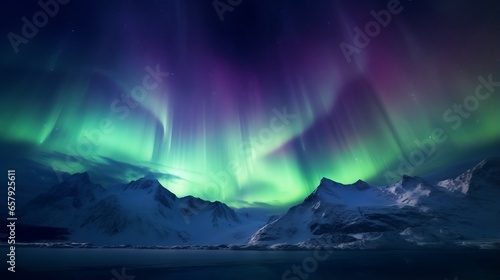 The aurora bore is shining brightly in the sky