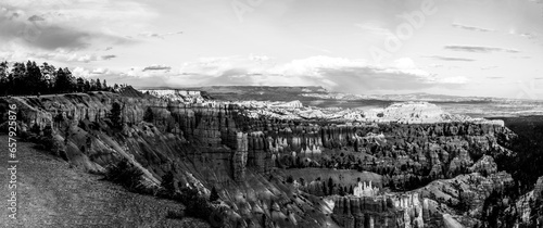 View of rock formation in Bryce Canyon national park  from sunset point. 