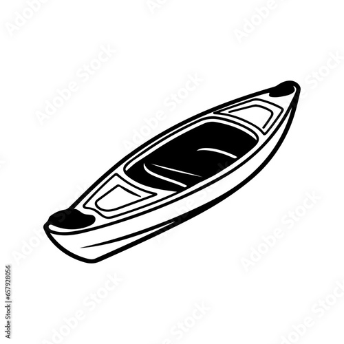 kayaking vector icon, Sketch of kayaking people, Hand drawn Vector illustration © Natworanat
