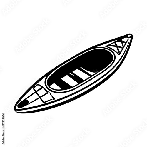 kayaking vector icon, Sketch of kayaking people, Hand drawn Vector illustration © Natworanat
