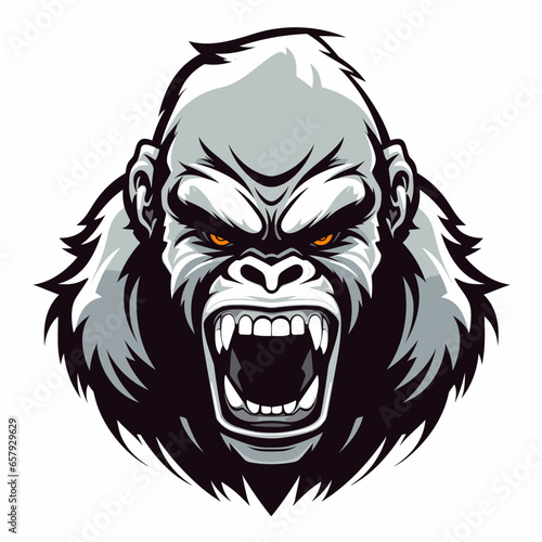 agressive gorilla | Generative AI