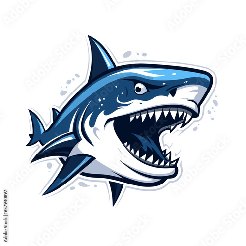 agressive shark | Generative AI