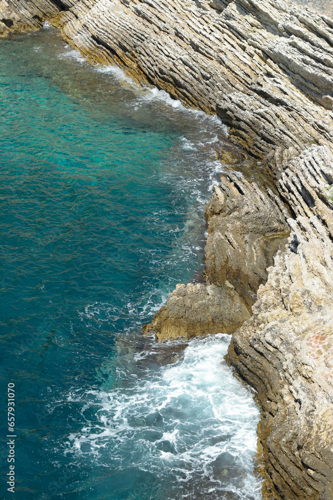 cliffs  at the coast in Montenegro 