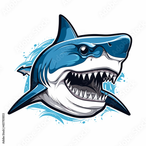 agressive shark | Generative AI
