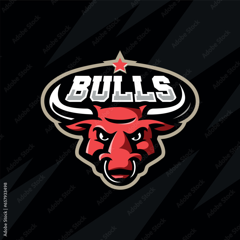 Modern sport/cybersport logo emblem Bulls