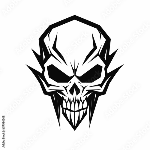 agressive skull | Generative AI