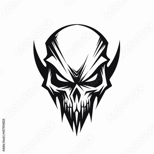 agressive skull | Generative AI