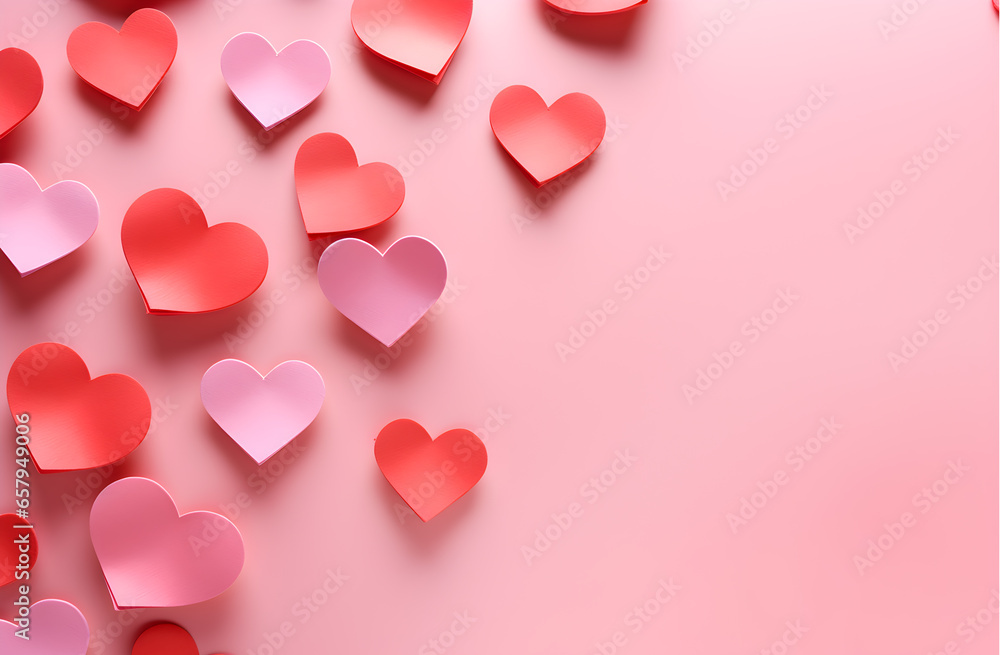 pink and red hearts background
