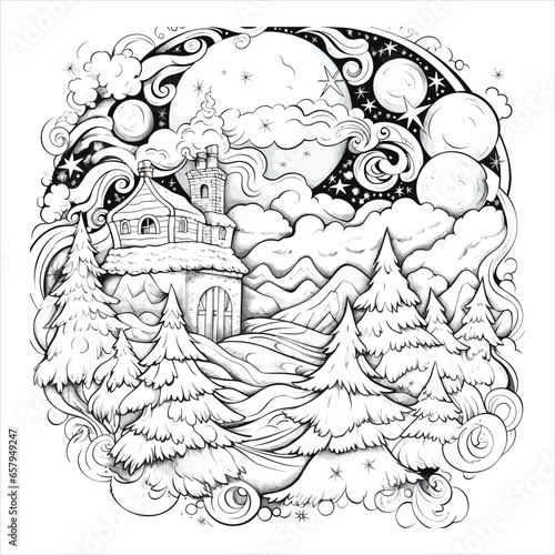 Christmas Coloring Pages Line Art